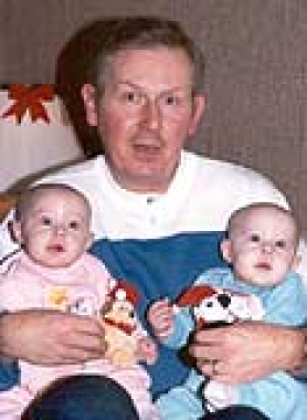 Grandfather with twins